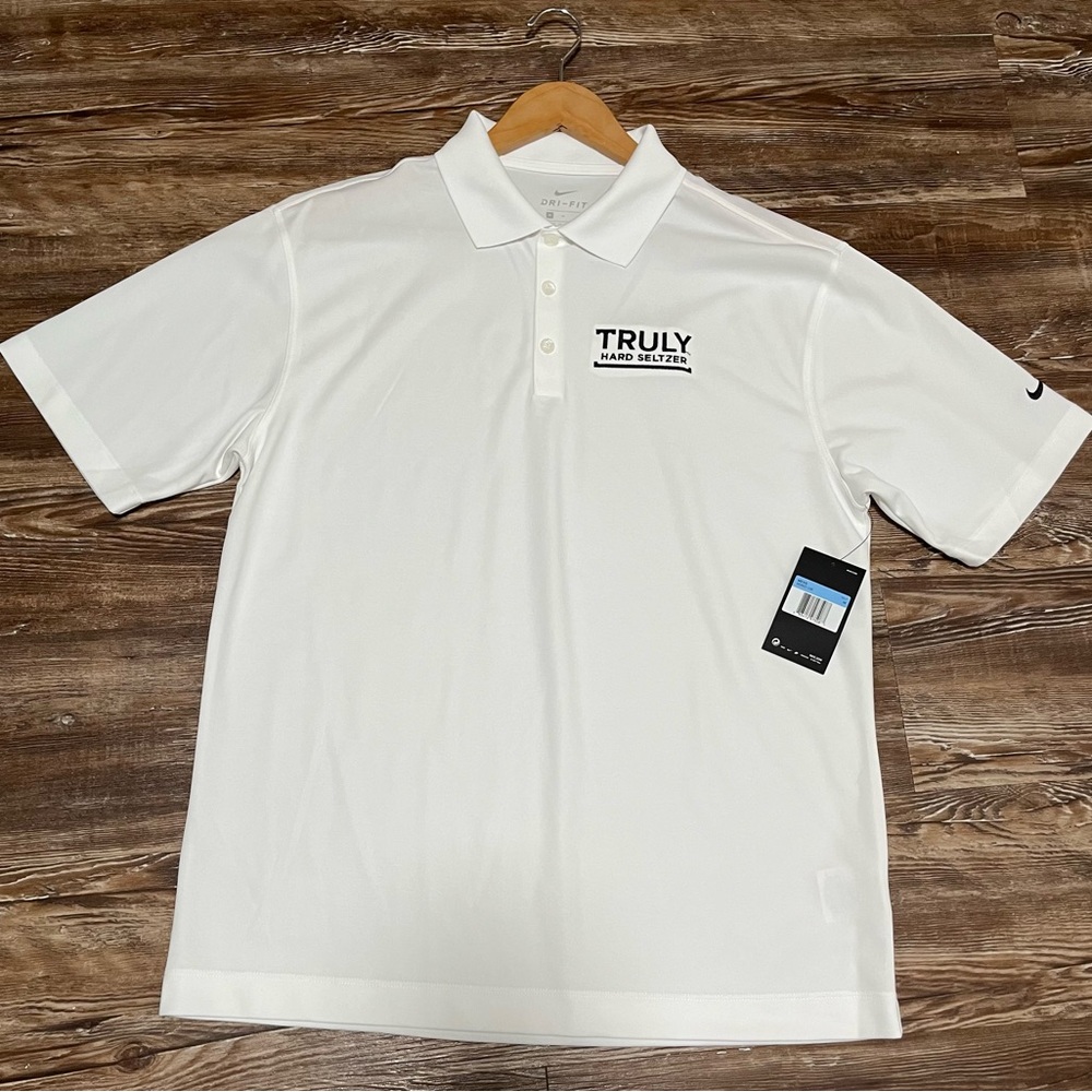 Nike Golf Dri-Fit Polo with Truly Hard Seltzer Logo.